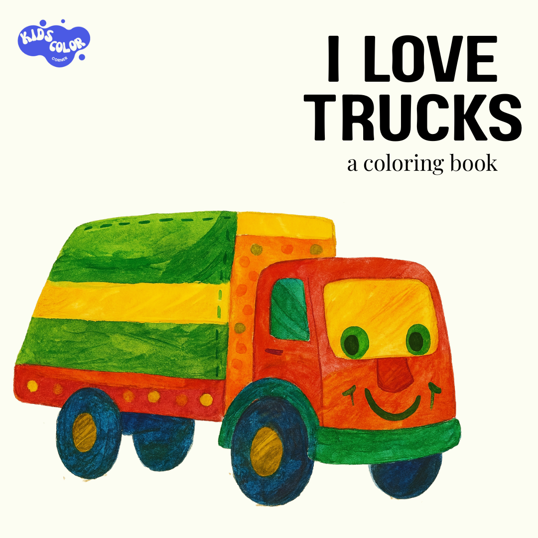 I Love Trucks Coloring Book