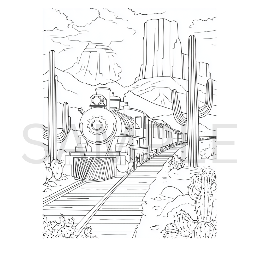 I Love Trains Coloring Book