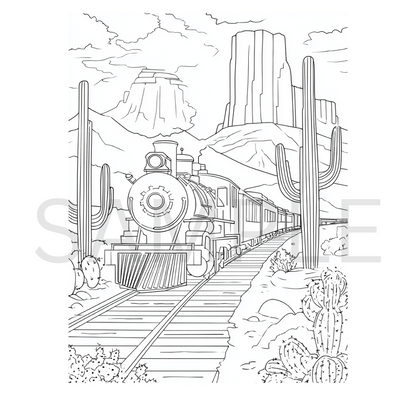 I Love Trains Coloring Book