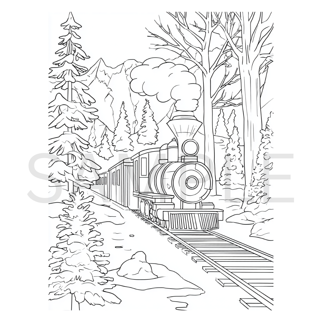 I Love Trains Coloring Book