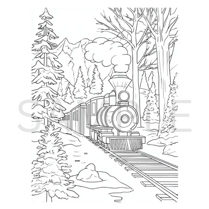 I Love Trains Coloring Book