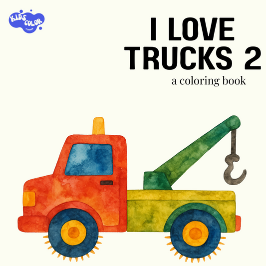 I Love Trucks 2 Coloring Book