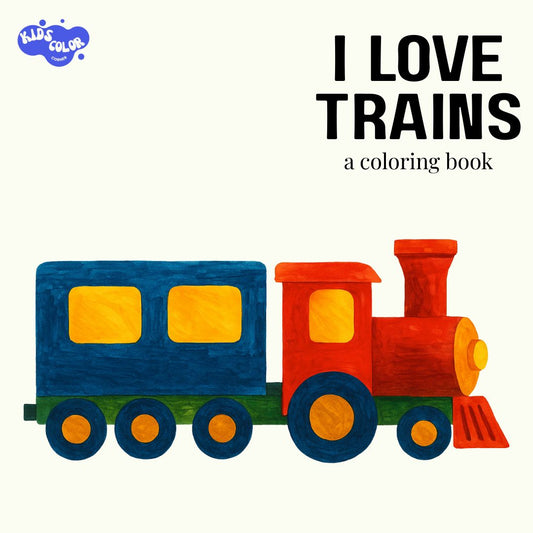 I Love Trains Coloring Book